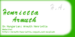 henrietta armuth business card